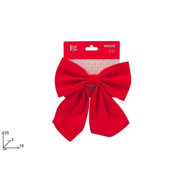 FIOCCO 18X25 CM  EFFETTO VELLUTO ROSSO